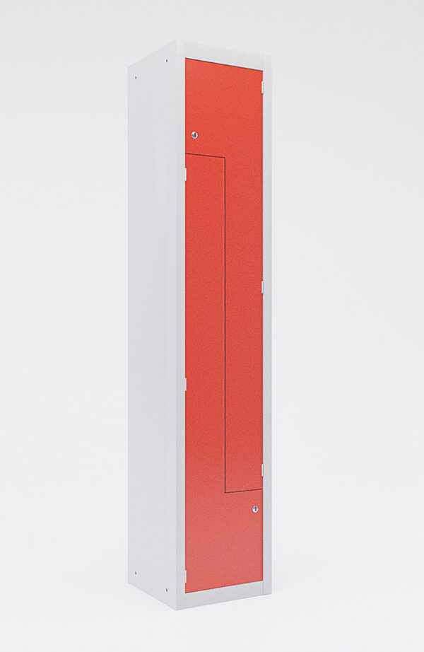 Grey Zlocker with a red door