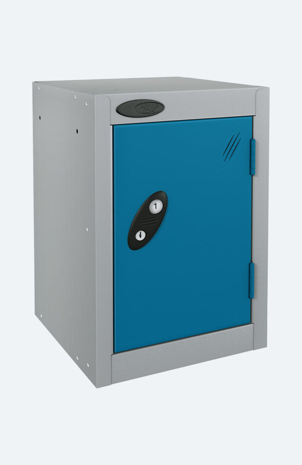 Grey quarto locker with blue door
