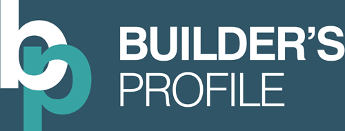 Builders profile logo in white and green